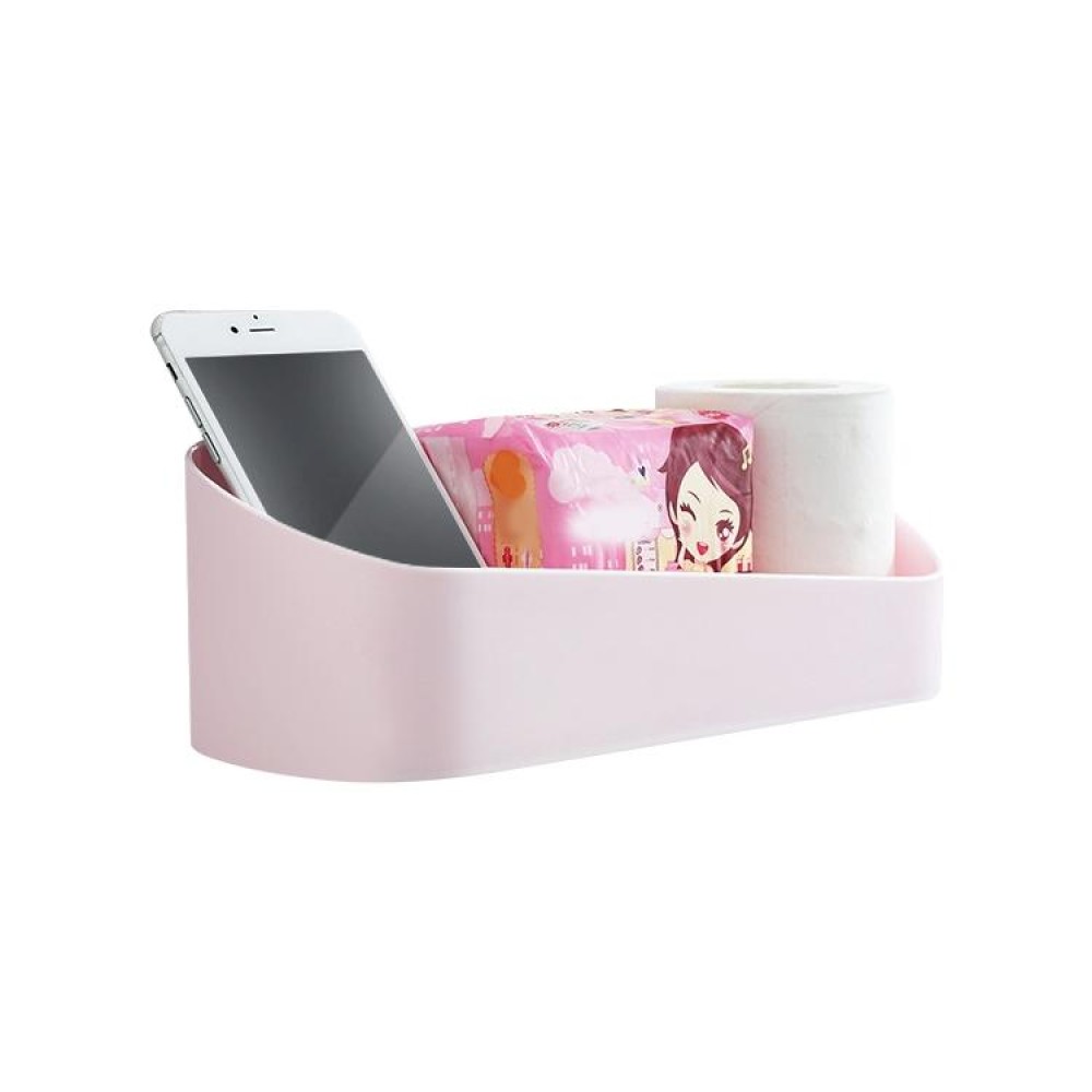 Bathroom Paste Wall-Mounted Plastic Storage Rack Geometric Shape Bathroom Rack, Specification: Carton Packaging(Pink)
