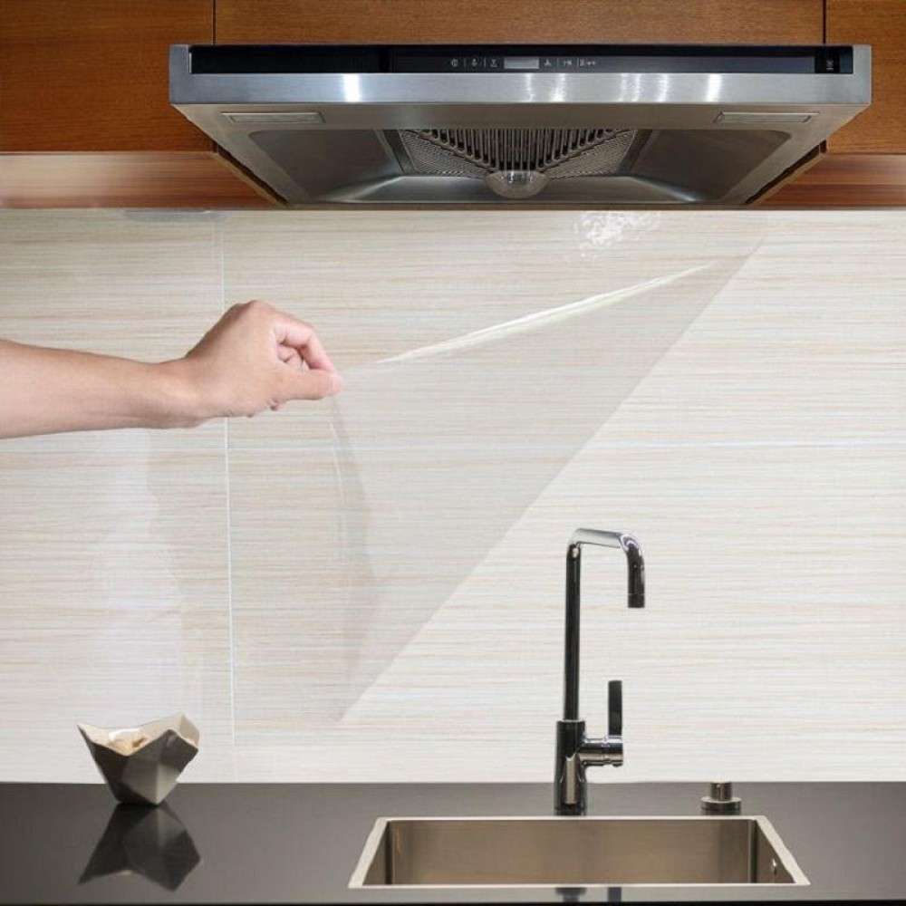 Kitchen Tile Oil-Proof Wallpaper Stovetop Waterproof Transparent Wallpaper