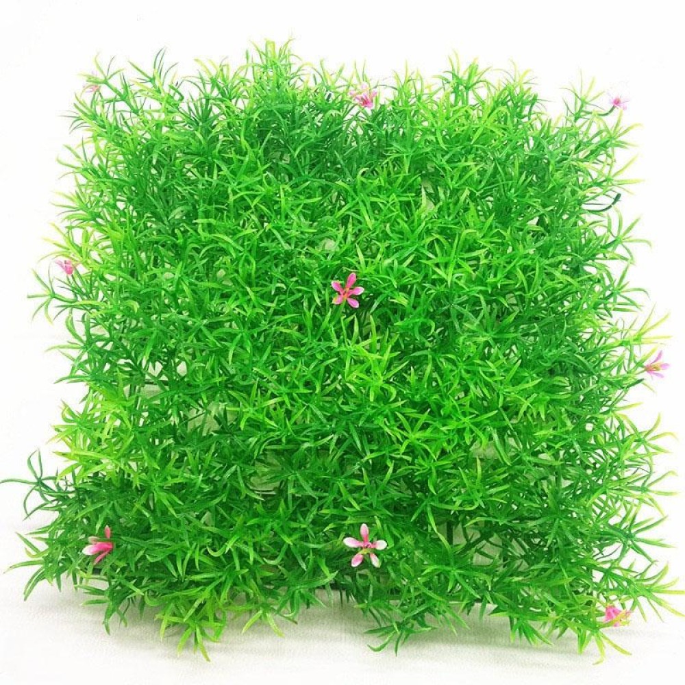 2 PCS Simulation Lawn Shopping Mall Indoor And Outdoor Fish Tank Turtle Tank Green Plant Decoration, Size: 25x25x3.5cm, Style:Snapdragon Lawn