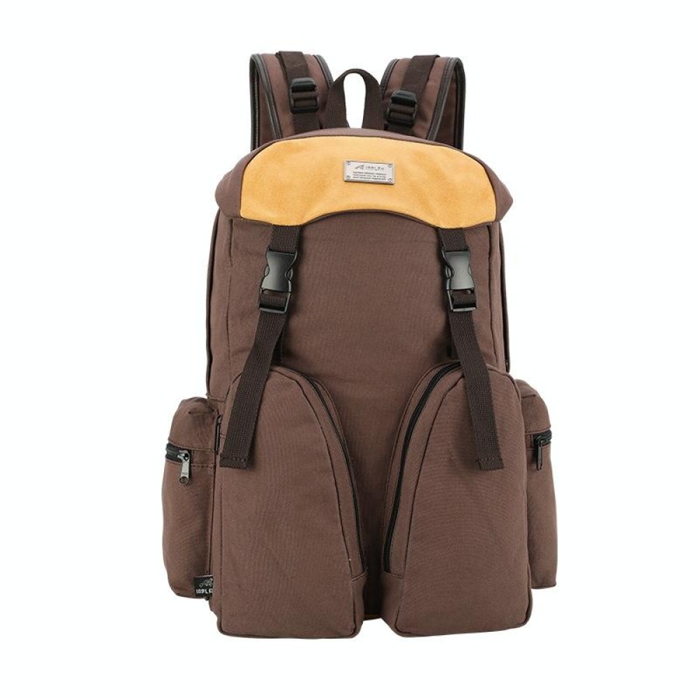B0031 Mori Color Matching Backpack Wear-Resistant And Scratch-Resistant Computer Bag(Coffee)