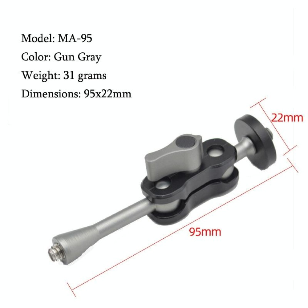 MA-95 Gun Gray YJ Magic Arm Bracket Mount 1/4 inch Ball Head Magic Arm