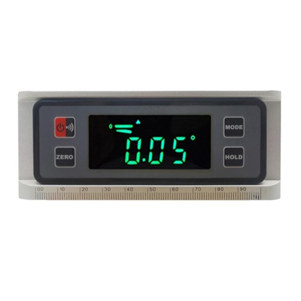 DL1906 Mini Digital Inclinometer Multifunctional Aluminum Alloy Magnetic Digital Display Spirit Level(Silver)