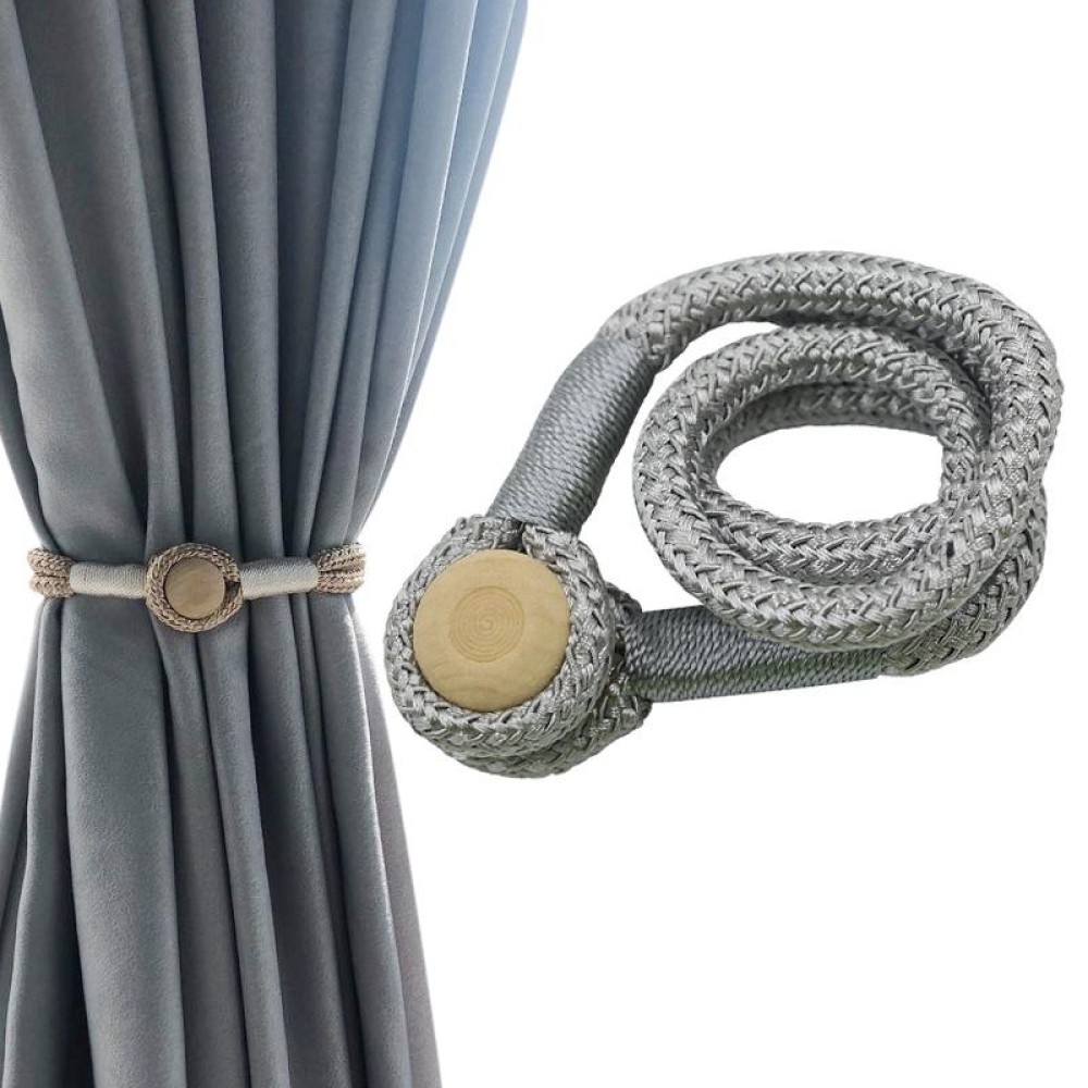 Log Magnetic Buckle Strap Magnetic Curtain Buckle(Gray)