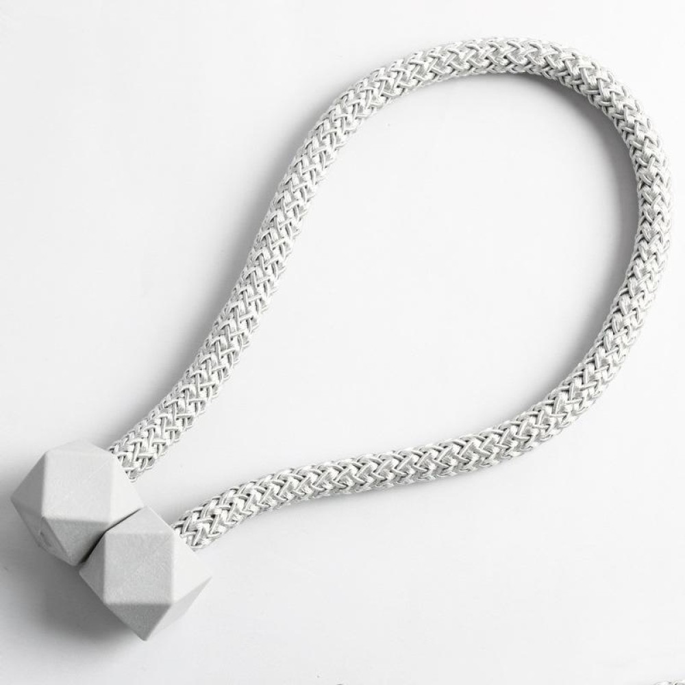 CK-17 4 PCS Magic Cube Simple Curtain Magnetic Buckle Free Installation Curtain Strap(Silver Grey)