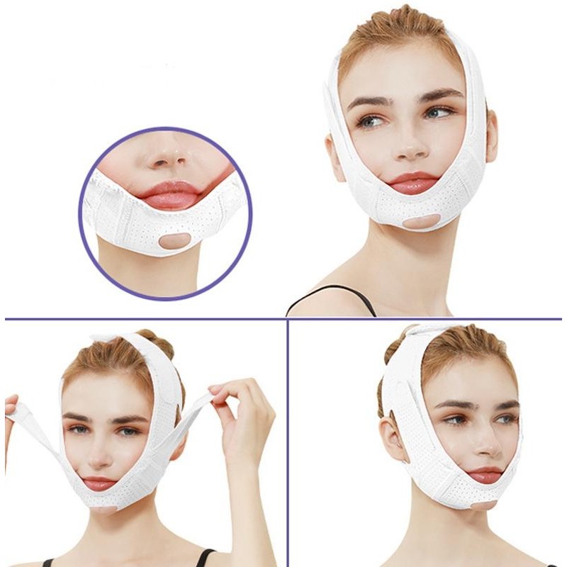 073 White Enhanced Version For Men And Women Face-Lifting Bandage V Face  Double Chin Shaping Face Mask