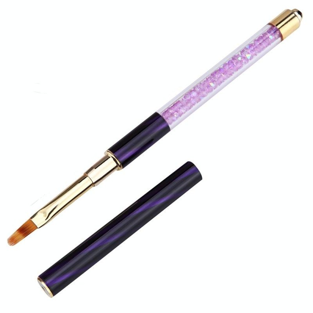 Cat Eye Pen Barrel Painted Pen With Diamond Light Therapy Nail Tool Light Therapy Pen(2# Purple Stripes (Gradient))