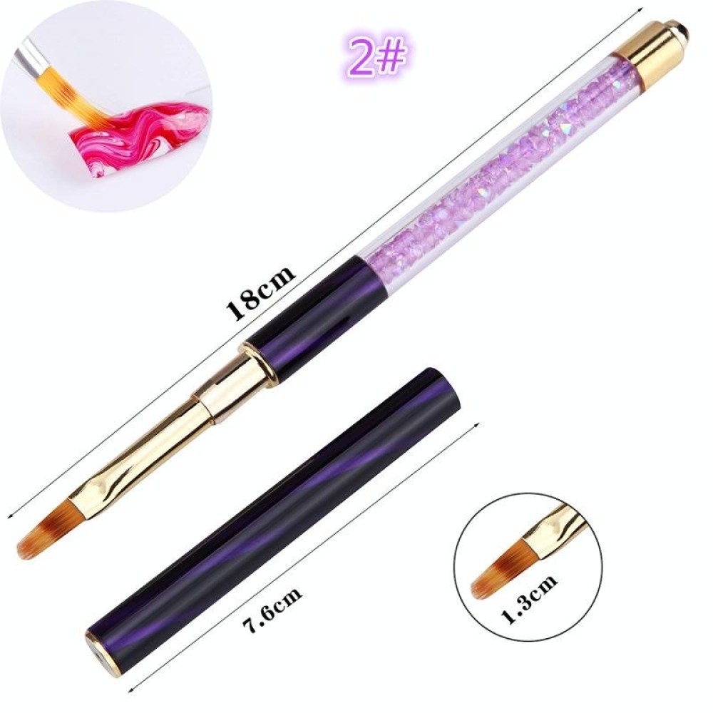 Cat Eye Pen Barrel Painted Pen With Diamond Light Therapy Nail Tool Light Therapy Pen(2# Purple Stripes (Gradient))