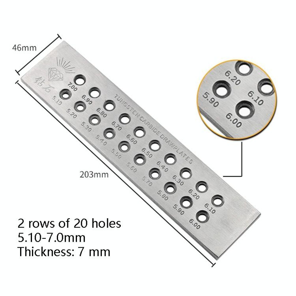 2 Rows 20 Holes 5.10-7.00mm Round Drawing Board Gold And Silver Drawing Board Semi-Circular Drawing Board Jewelry Tools
