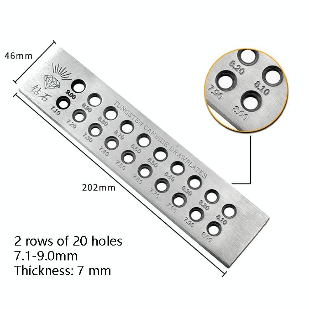 2 Rows 20 Holes 7.10-9.00mm Round Drawing Board Gold And Silver Drawing Board Semi-Circular Drawing Board Jewelry Tools