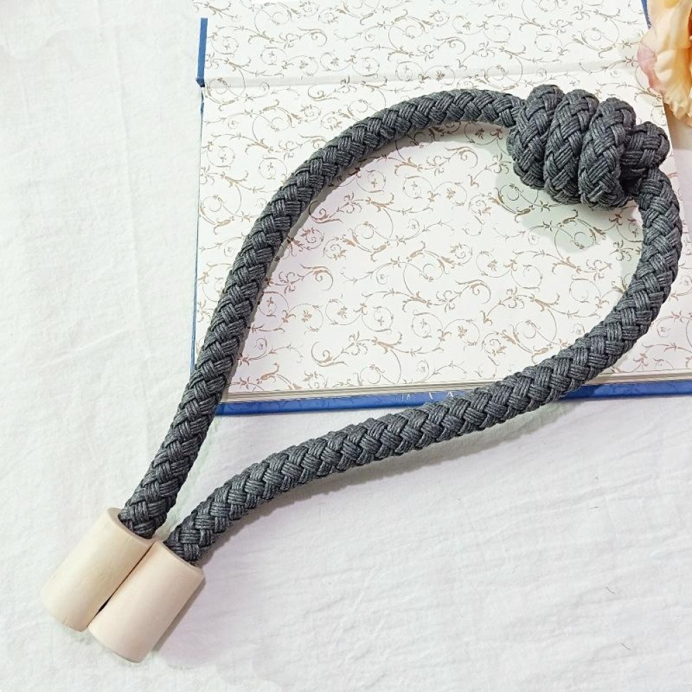 A016 Curtain Straps Free Perforation Free Installation Tassel Hanging Ball Magnet Curtain Buckle(Dark Grey)