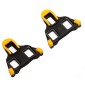 1 Pair Bicycle Splint Set 6 Degrees Road Lock Plate Special For Road Bike Shoes(Yellow)