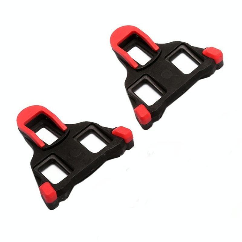 1 Pair Bicycle Splint Set 6 Degrees Road Lock Plate Special For Road Bike Shoes(Red)