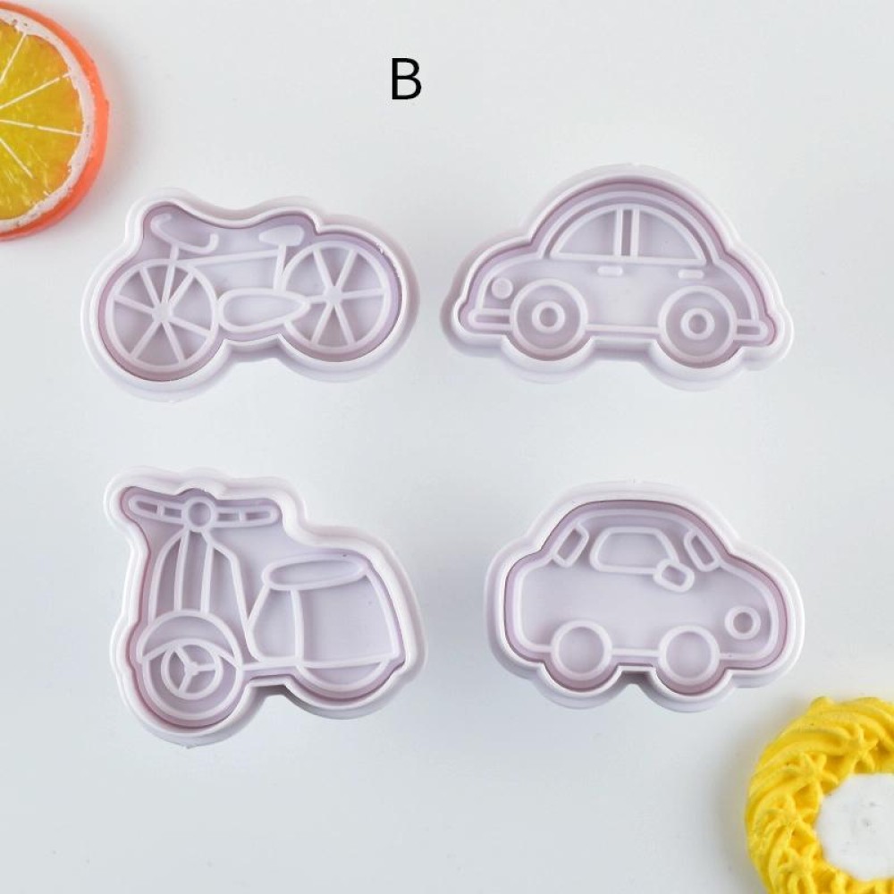 3 Sets Plastic Decorative Biscuit Mold Transportation Tool Series Biscuit Spring Mold(B)