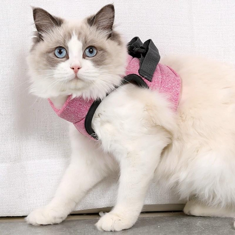 Cat Leash Pet Chest Harness Leash, Size: S(Pink)