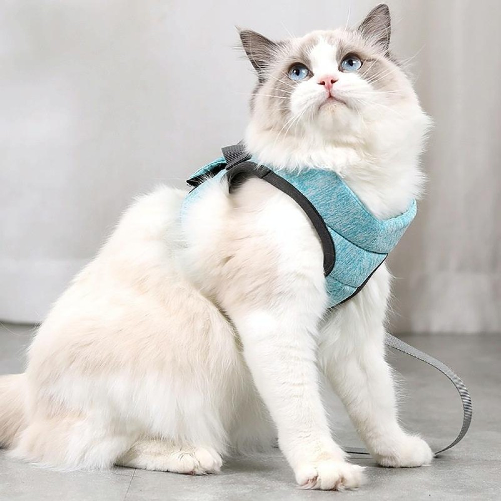 Cat Leash Pet Chest Harness Leash, Size: S(Green)