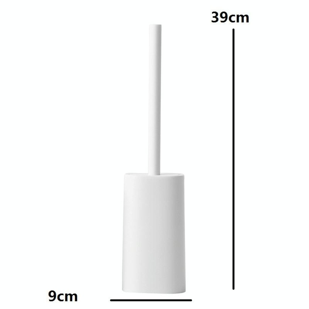 Toilet Brush With Base Household Toilet Long-Handled Soft-Bristled Toilet Cleaning Brush Set(White)
