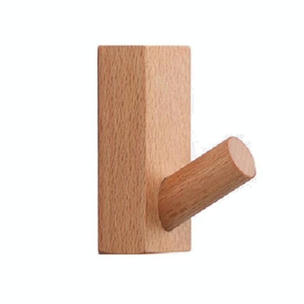 Solid Wood Punch-Free Entrance Behind The Door On The Wall Sticky Hook Clothes Hook Beech Wood