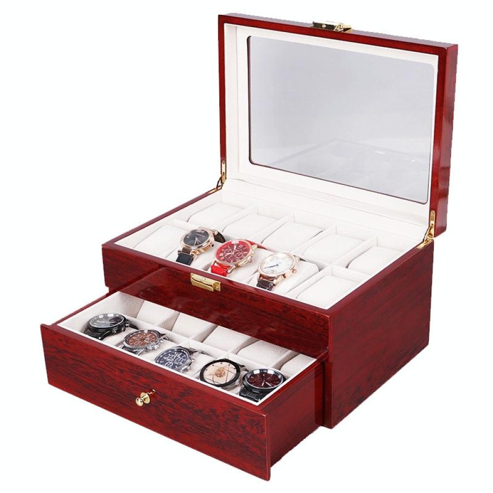 Wooden Baking Paint Watch Box Jewelry Storage Display Box(20-bit Paint)