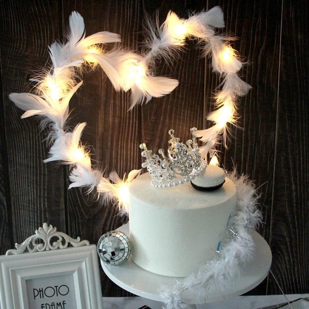 Variety Of Feather Cake Dessert Decoration White