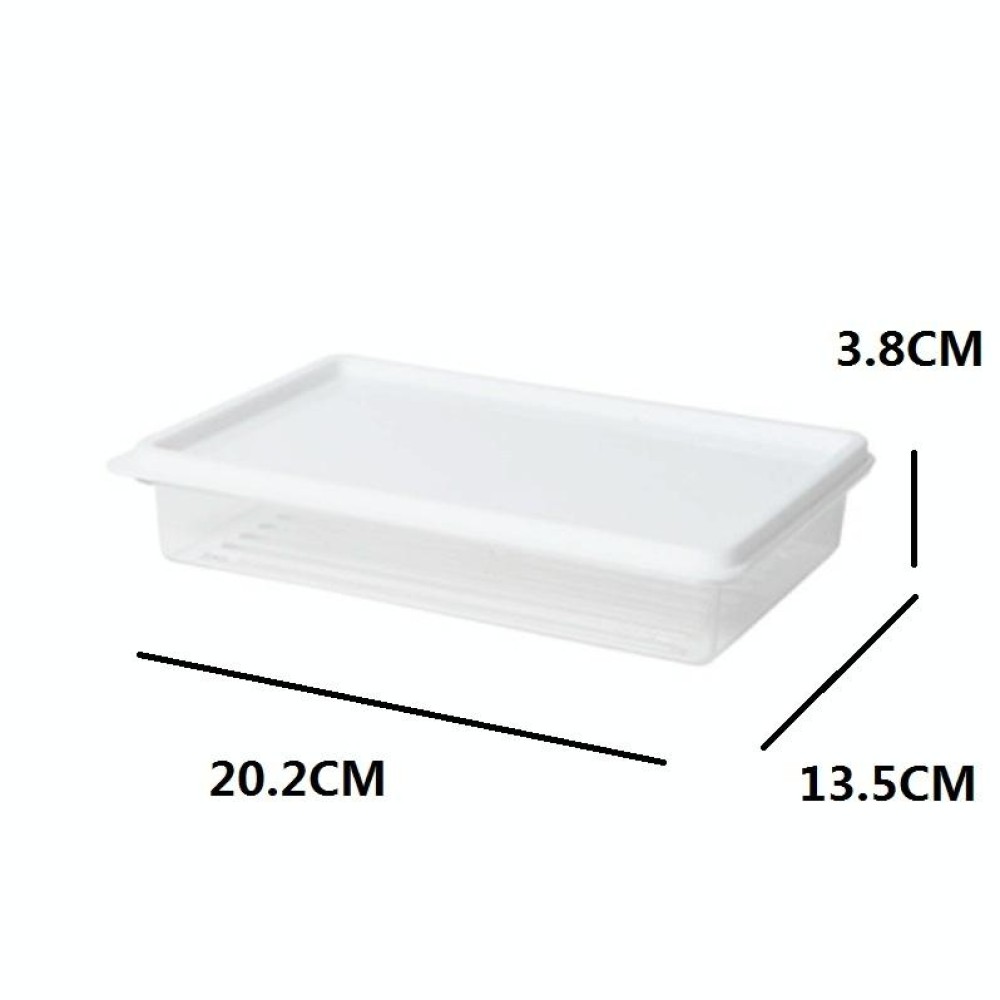 Refrigerator Storage Fresh-Keeping Box Kitchen Can Be Stacked With Frozen Fruit Sealed Box, Size: Medium(White)