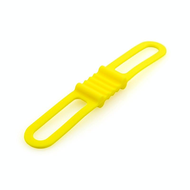 10 PCS High Elastic Silicone Straps Bicycle Fixed Strap Car Light Beam, Size: One Size(Yellow)
