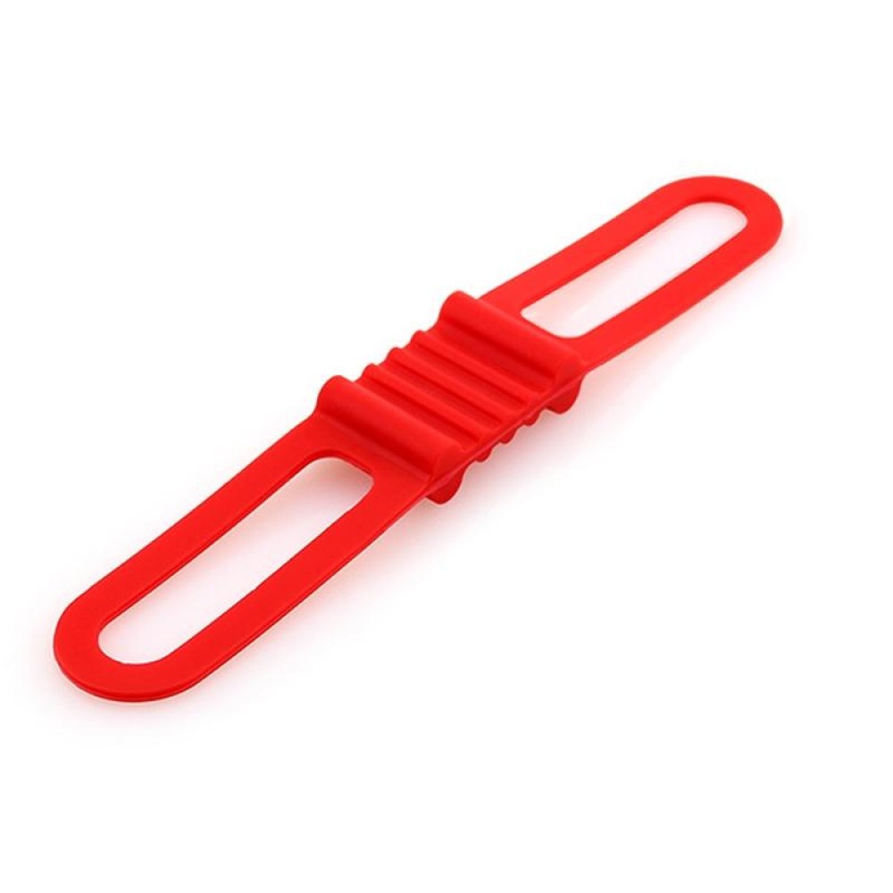 10 PCS High Elastic Silicone Straps Bicycle Fixed Strap Car Light Beam, Size: One Size(Red)