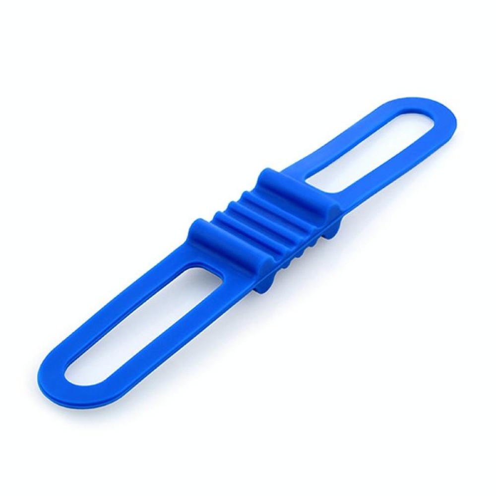 10 PCS High Elastic Silicone Straps Bicycle Fixed Strap Car Light Beam, Size: One Size(Blue)