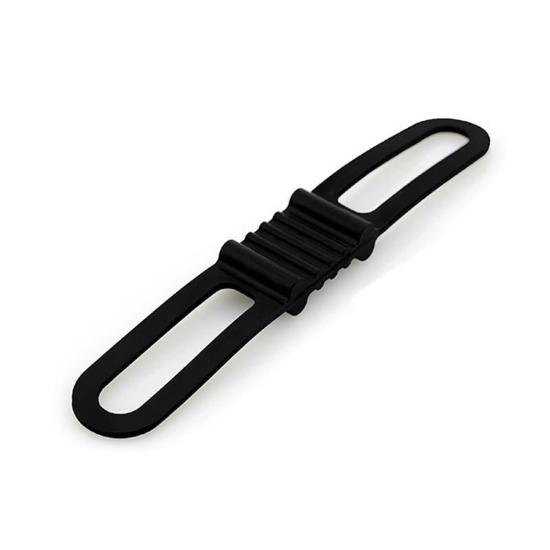 10 PCS High Elastic Silicone Straps Bicycle Fixed Strap Car Light Beam, Size: One Size(Black)