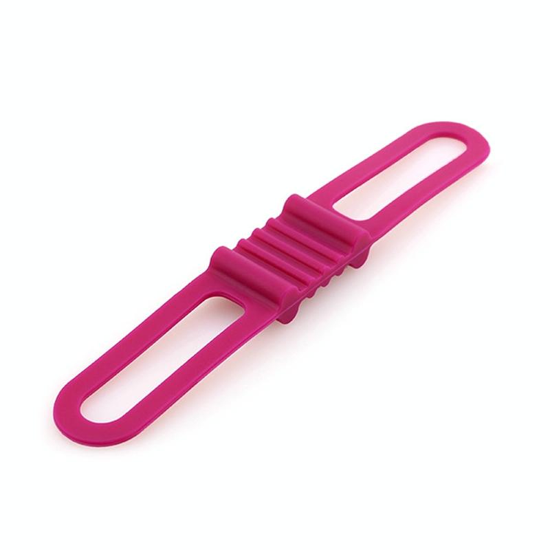 10 PCS High Elastic Silicone Straps Bicycle Fixed Strap Car Light Beam, Size: One Size(Rose Red)