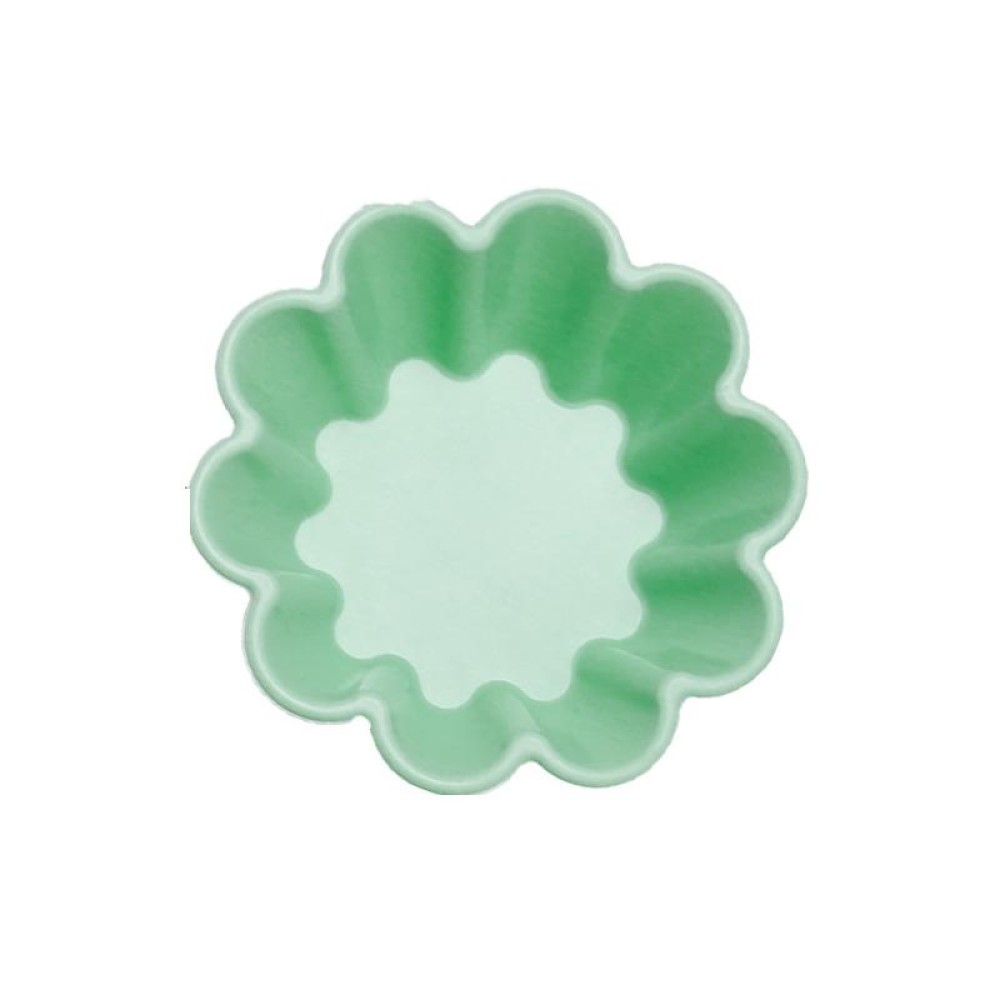 Creative DIY Silicone Cake Cup Muffin Cup Baking Mold,Style: Flower-shaped  (Macron Green)