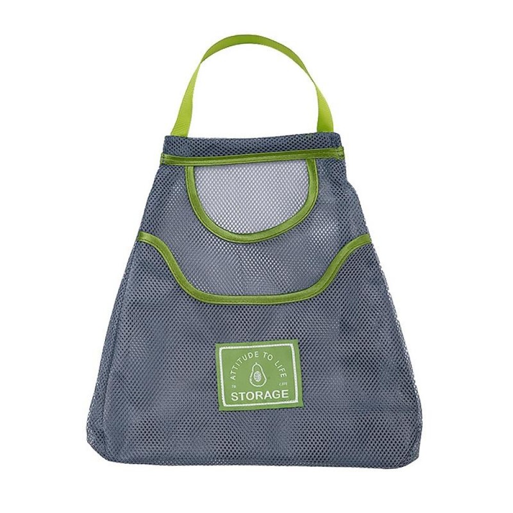 Multifunctional Mesh Bag Storage Bag Portable And Carryable Hanging Bag For Fruit And Vegetable, Colour: Green (Medium)