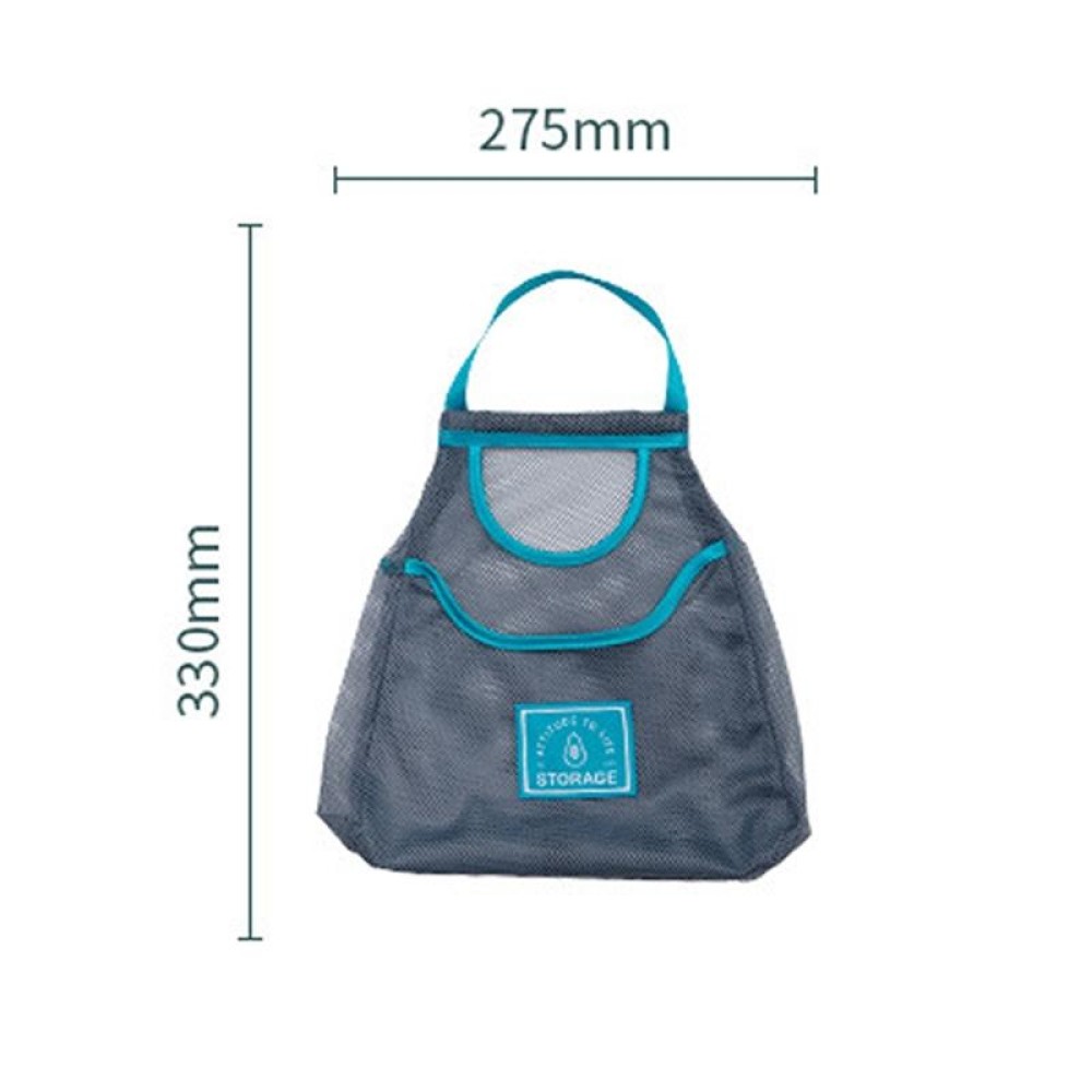 Multifunctional Mesh Bag Storage Bag Portable And Carryable Hanging Bag For Fruit And Vegetable, Colour: Green (Medium)
