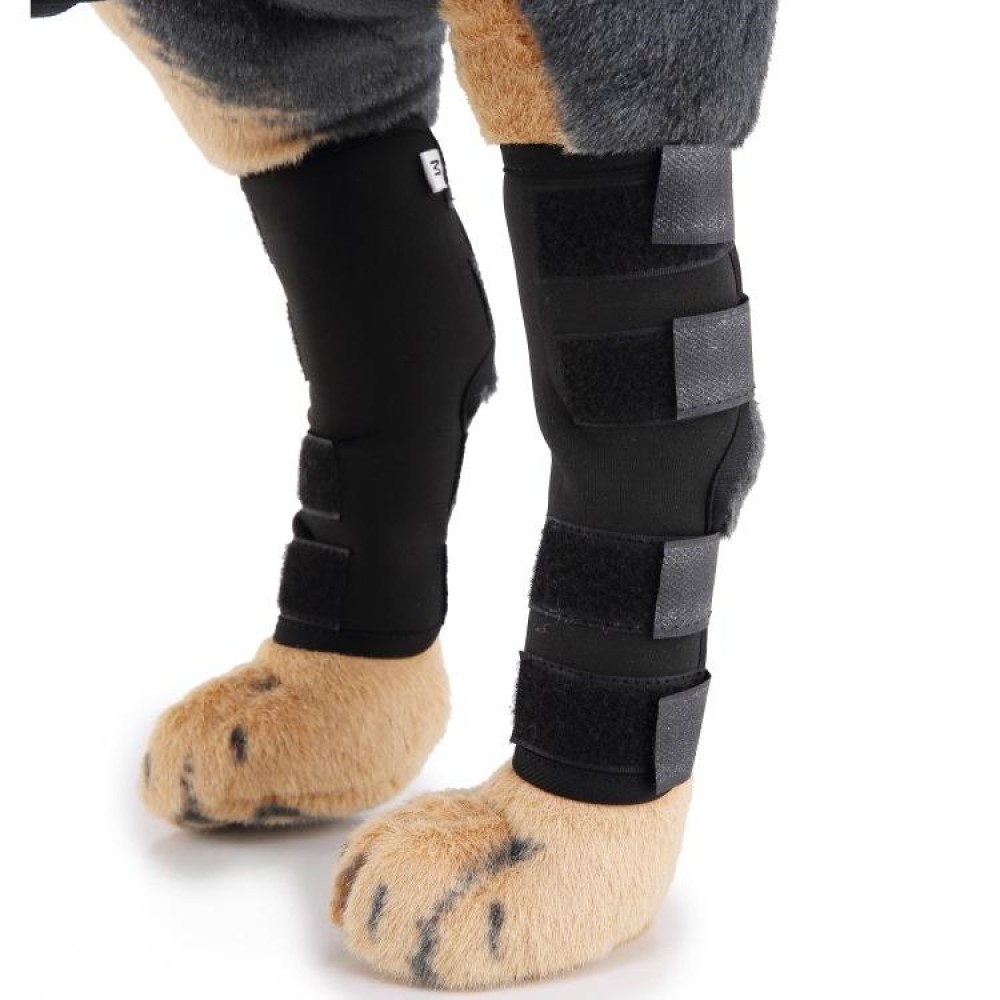Pet Knee Pads Dog Leg Guards Pet Protective Gear Surgery Injury Sheath, Size: L(HJ01 Classic Black)