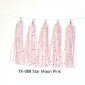 Color Polka Dot Paper Tassels Birthday Room Decoration Ribbon Garland(TX-008 Star Moon Pink)