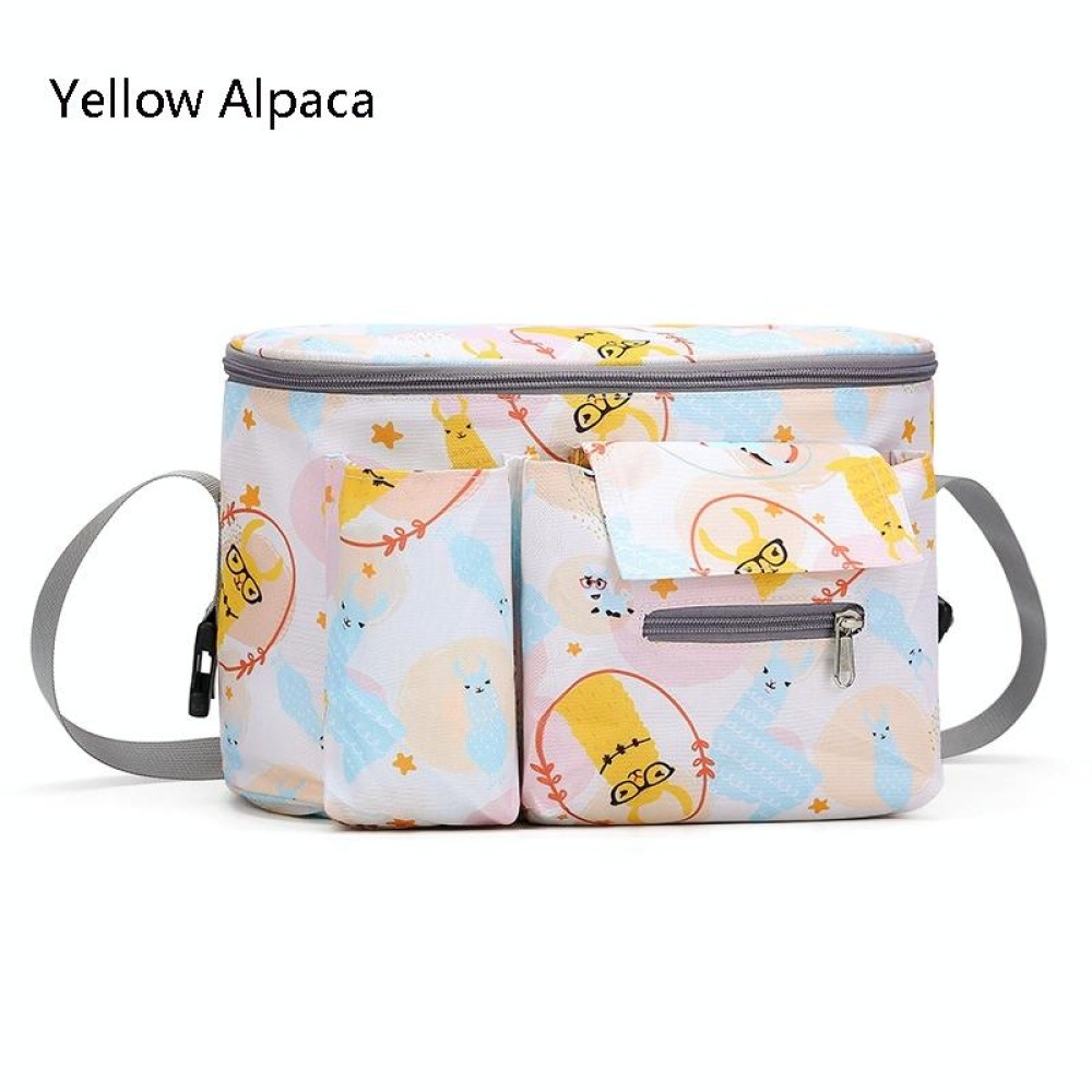 Multifunctional Baby Stroller Hanging Bag Baby Supplies Storage Bag(Yellow Alpaca)