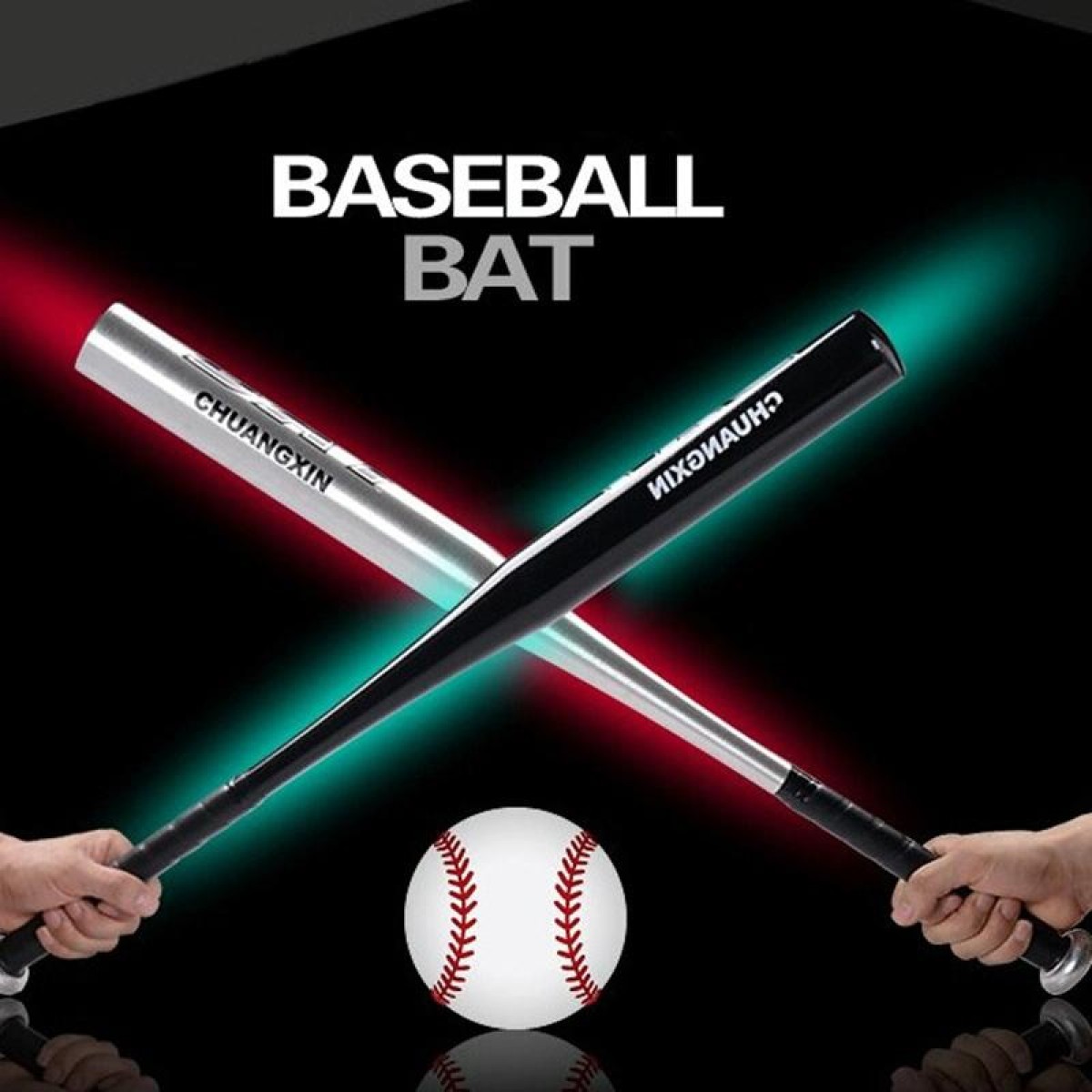 Aluminium Alloy Baseball Bat Of The Bit Softball Bats, Size:32 inch(80-81cm)(Black)