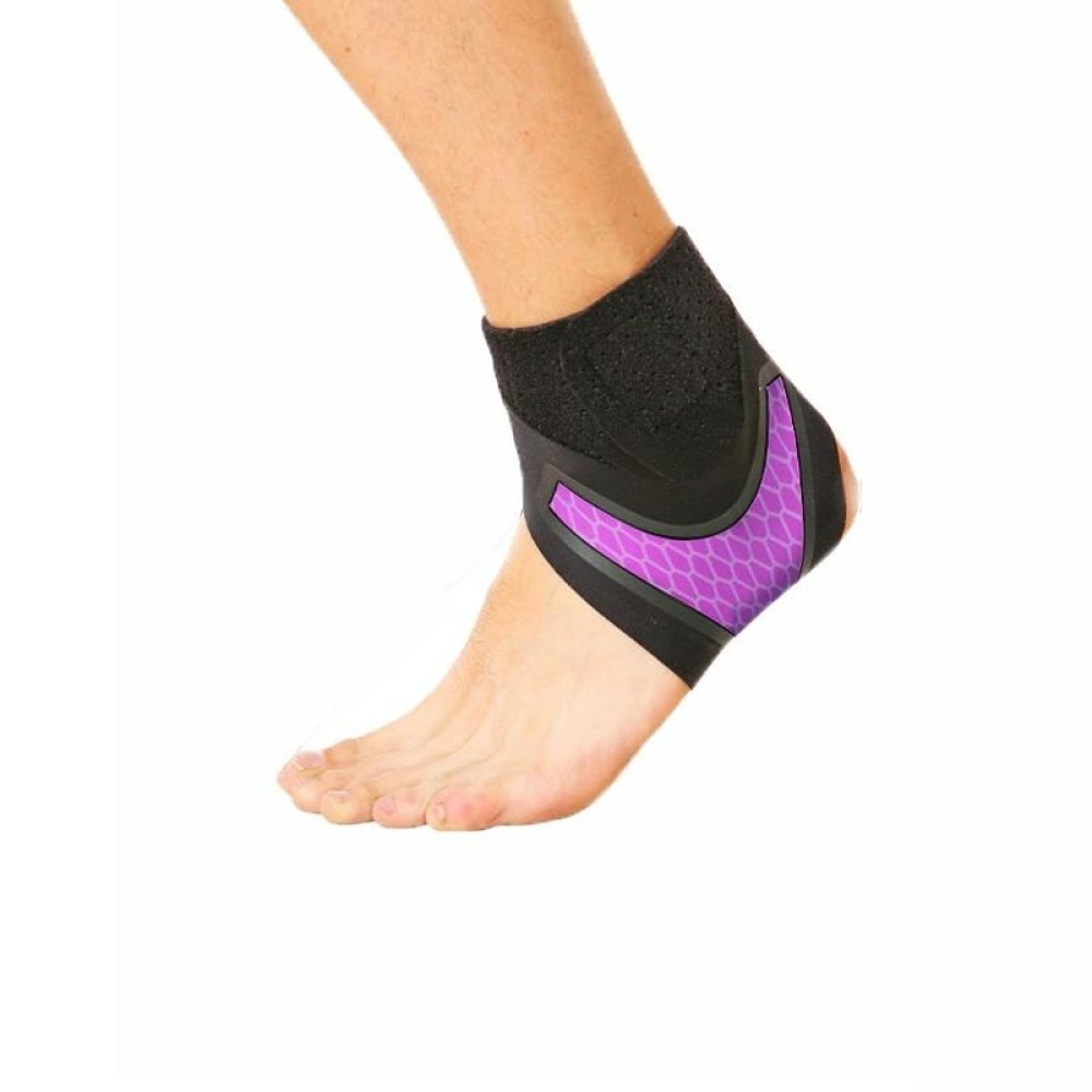 Neoprene Sports Ankle Support Ankle Compression Fixed Support Protective Strap, Specification: Left Foot (Purple)