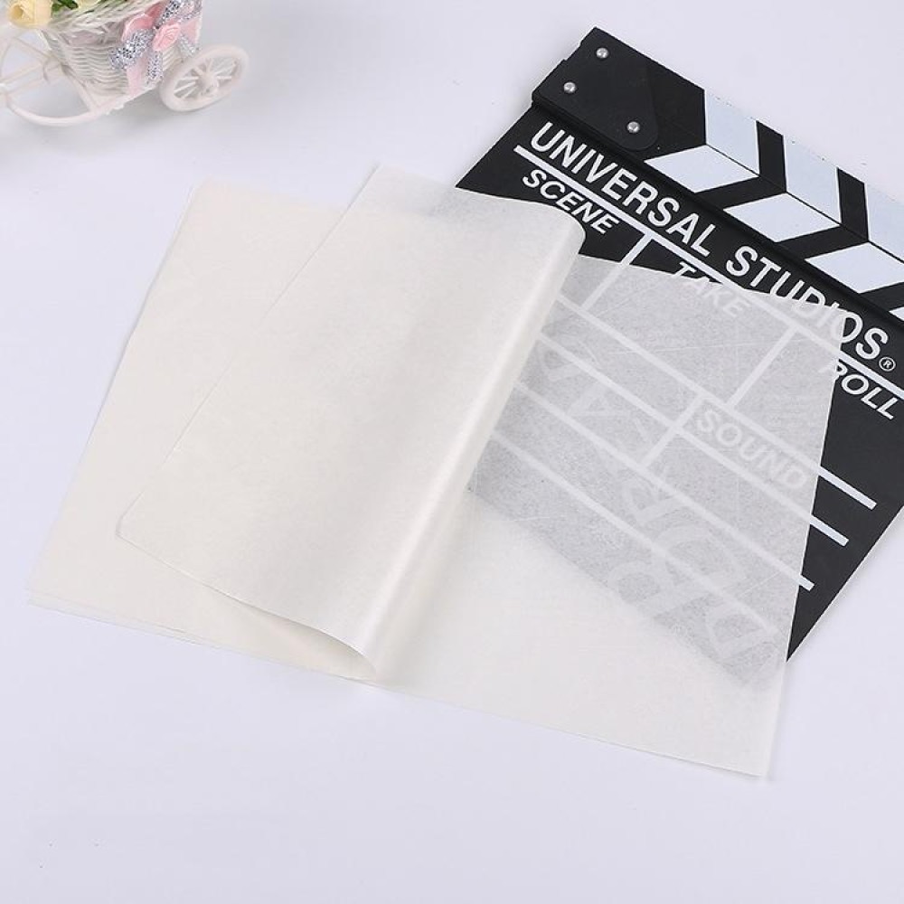 100 Sheets / Pack Cake Greaseproof Paper Baking Packaging Plate Paper Hamburger Paper, Colour: White English
