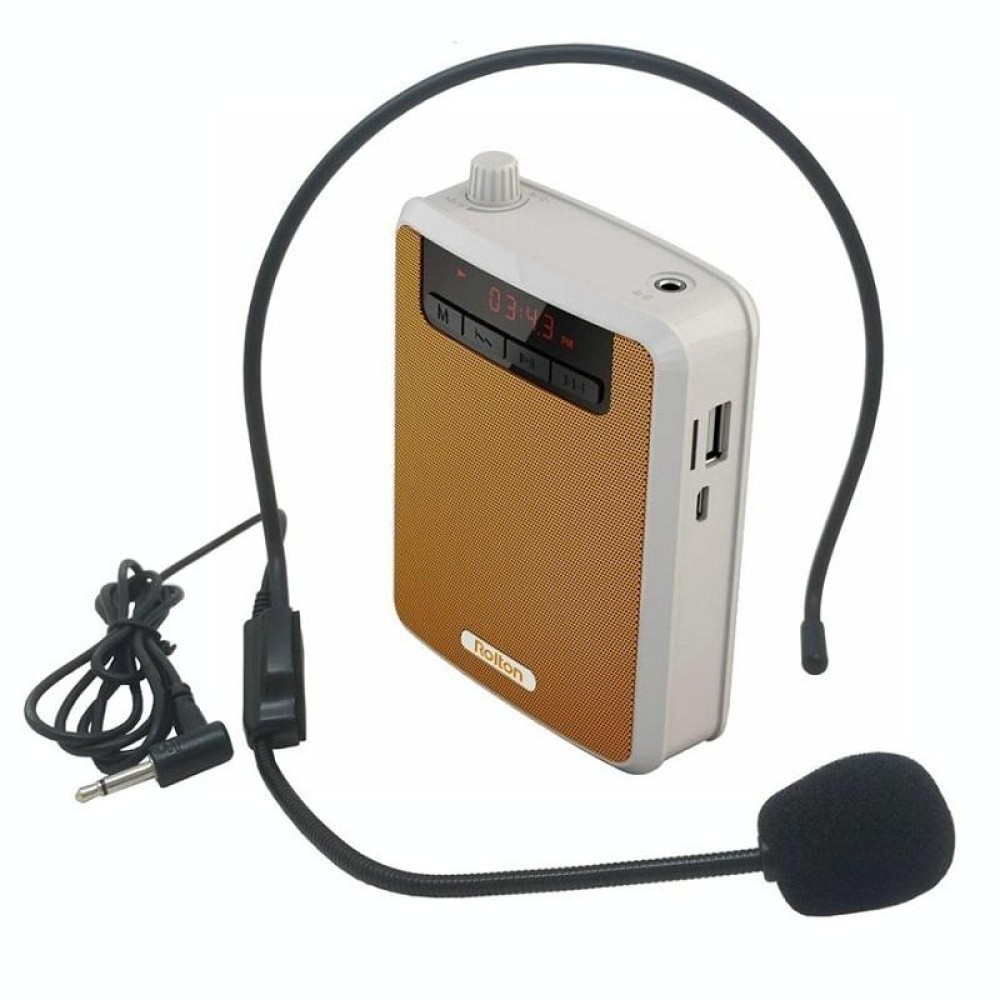 Rolton K300 Portable Voice Amplifier Supports FM Radio/MP3(Orange)