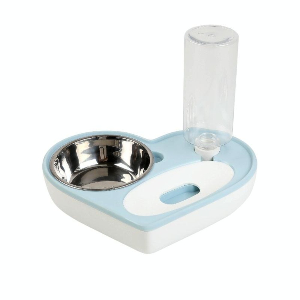 Pet Bowl Love And Moisture-Proof Mouth Dual-Use Bowl Cat Automatic Water Bowl(Blue)