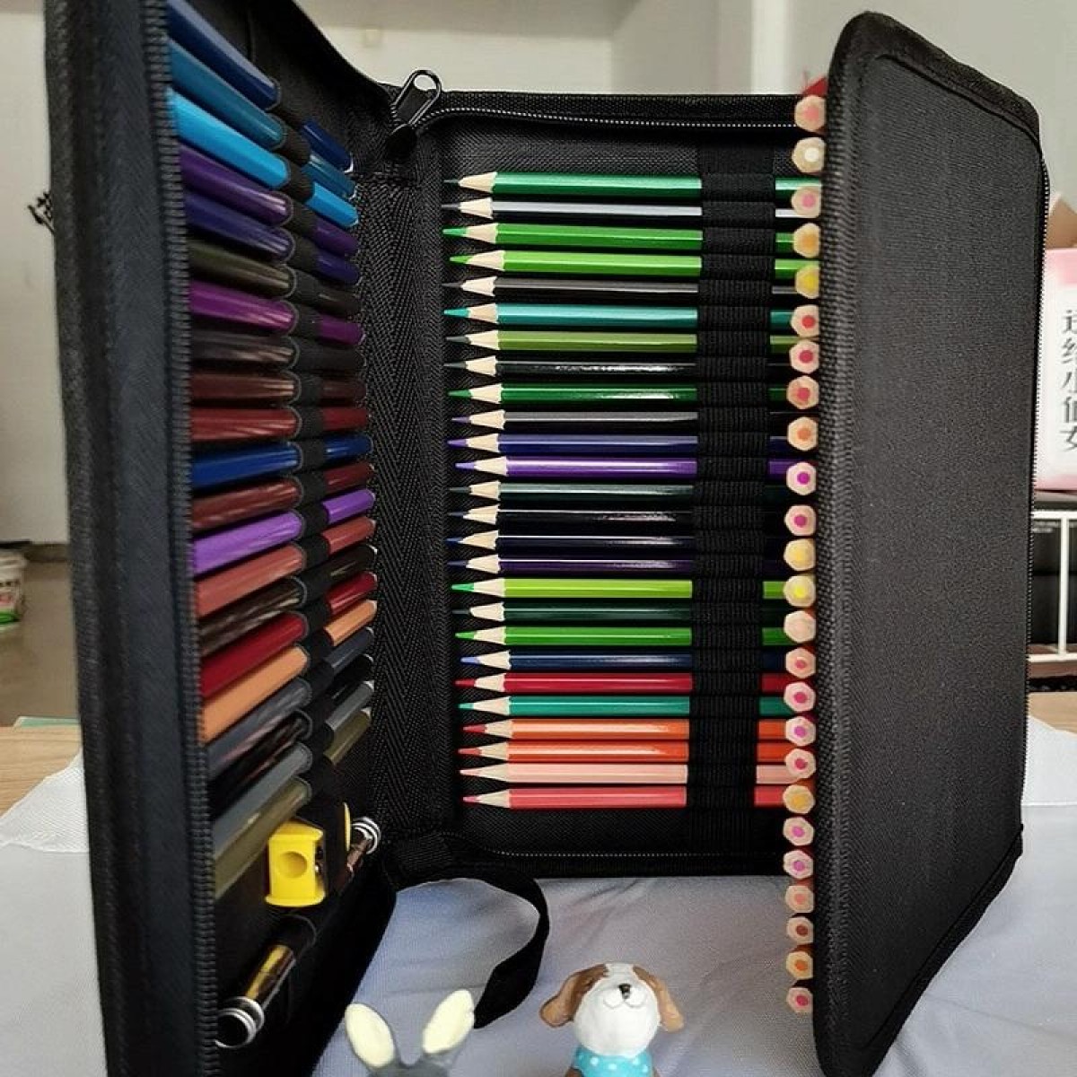 72 Color Hexagon Oily Colored Pencil Handbag Set