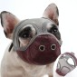 Bulldog Mouth Cover Flat Face Dog Anti-Eat Anti-Bite Drinkable Water Mouth Cover M(Grey Red)