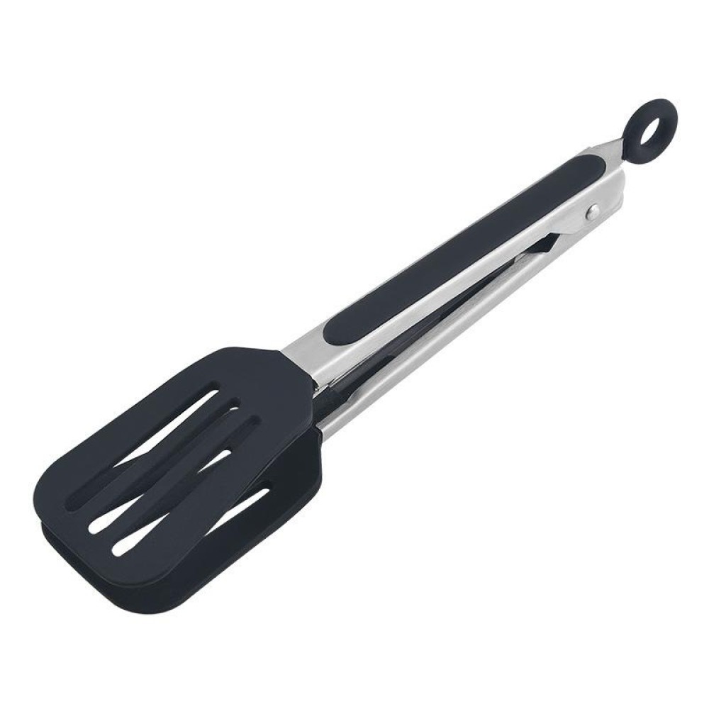 2 PCS Kitchen Food Tongs Hotel Steak Tongs Insulated Long-Handled Bread Tongs Barbecue Clip Barbecue Clip(Black)