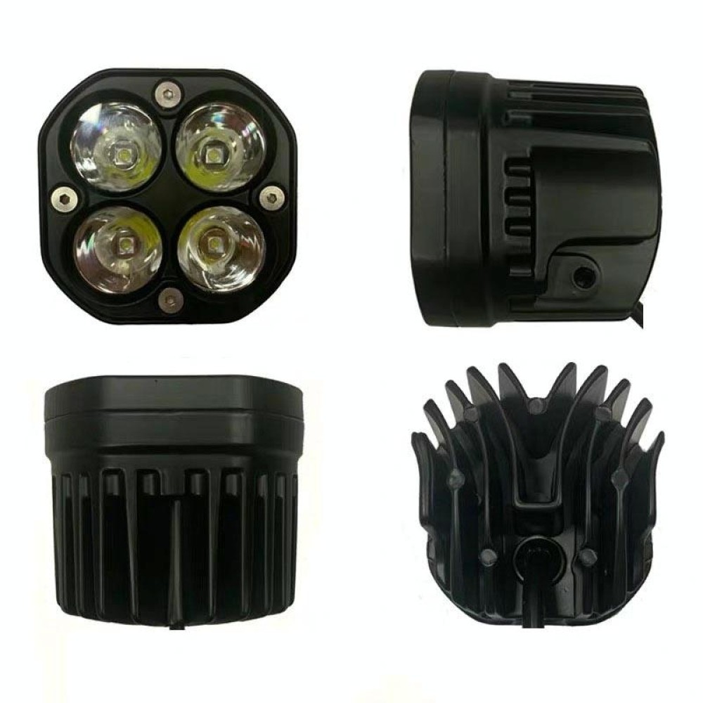 40W Yellow Light Motorcycle LED Spotlight Headlight Car Front Bumper Light Off-Road Vehicle Modified Roof Light