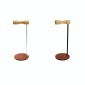 Creative Metal Rod Wooden Head-mounted Headphone Stand Display Holder, Colour: Single-sided White Metal Rod