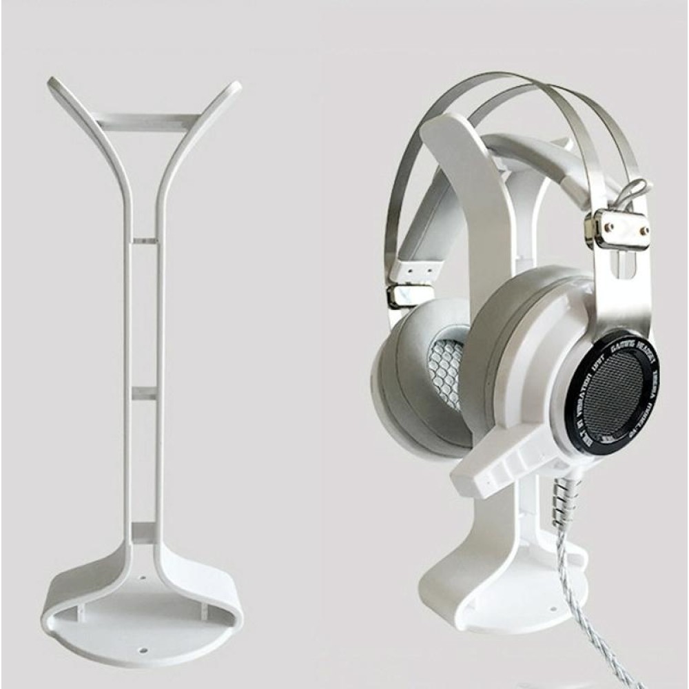 2 PCS Universal Headphone Holder Display Shelf  Internet Cafe Computer Headphone Hanger(White)