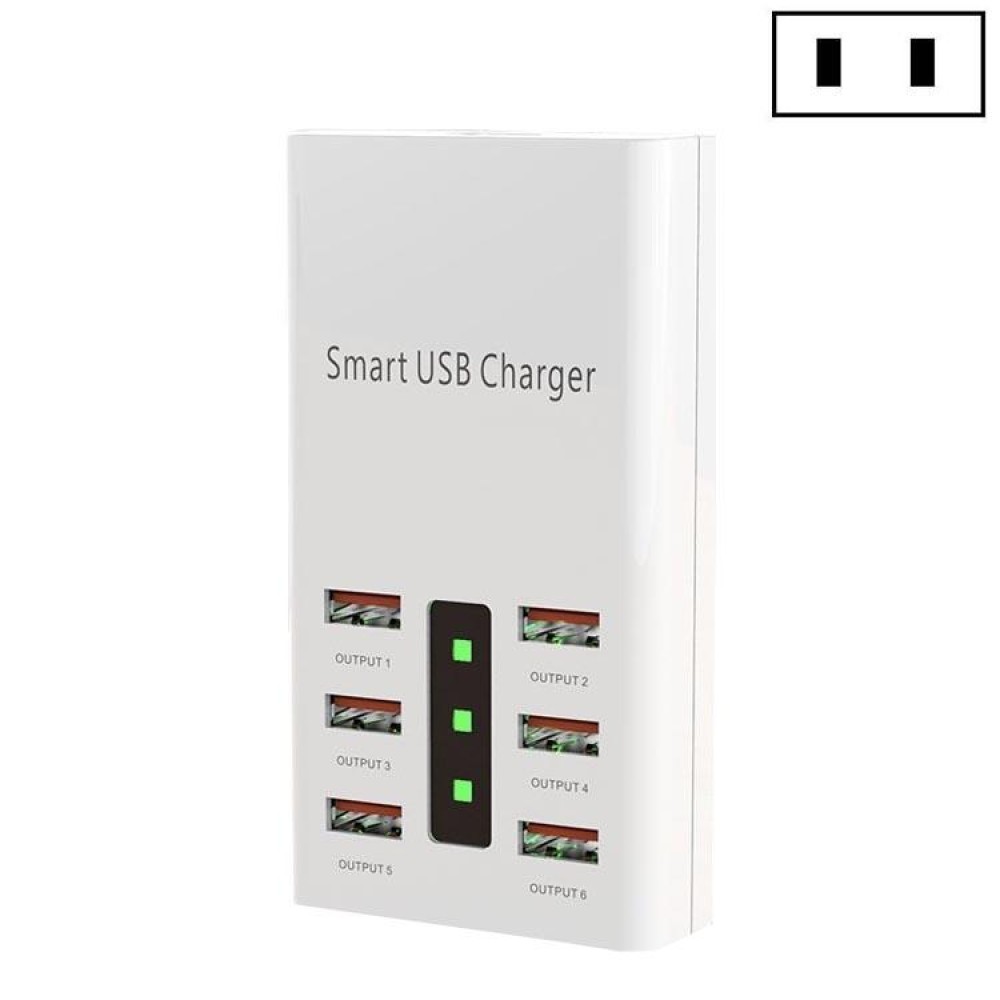 30W 2A Multi-Function 6-Port Charging Socket Universal Smart Phone And Tablet USB Charger(US Plug)