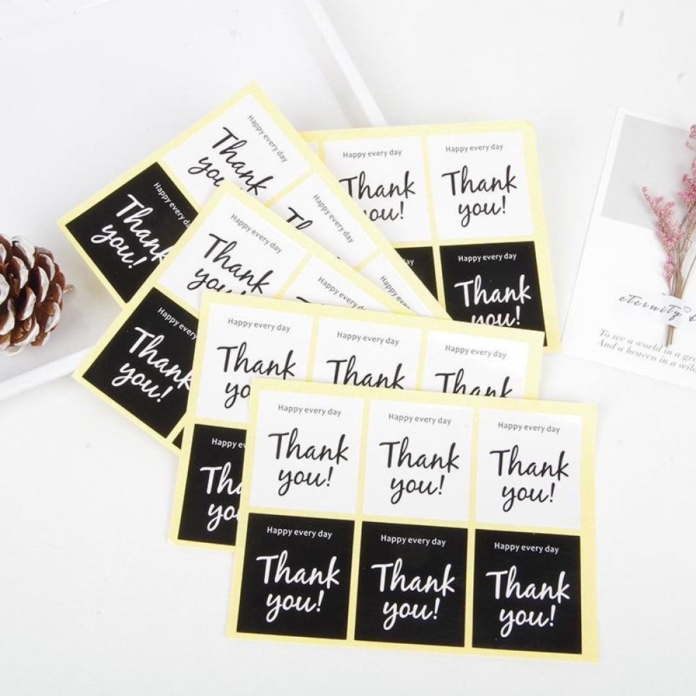 100 Pcks Thank You Moon Cake And Egg Yolk Pastry Sealing Sticker Packaging Box Sticker Decoration