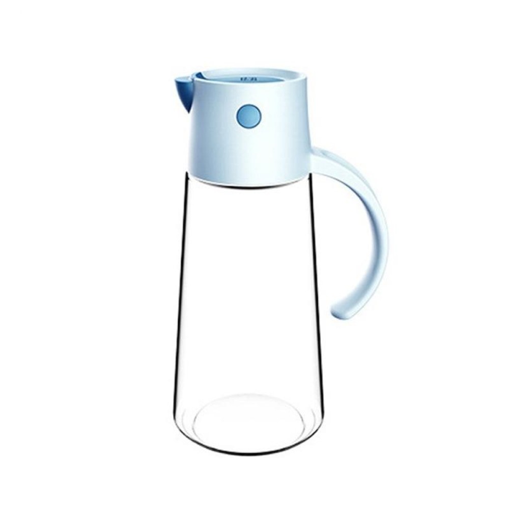 Kitchen Automatic Opening And Closing Oil Can Leak-Proof Seasoning Bottle With Lid, Capacity: 650ml (Blue)