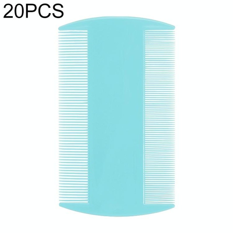 20 PCS Pet Comb Double-Sided Comb Dog Cleaning Supplies Cat Comb Pet Grooming Supplies(Light Blue)